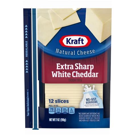 Kraft Extra Sharp White Cheddar Cheese Slices Hy Vee Aisles Online Grocery Shopping