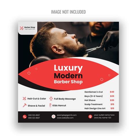 Premium Vector Barber Shop Social Media Instagram Post Banner Template