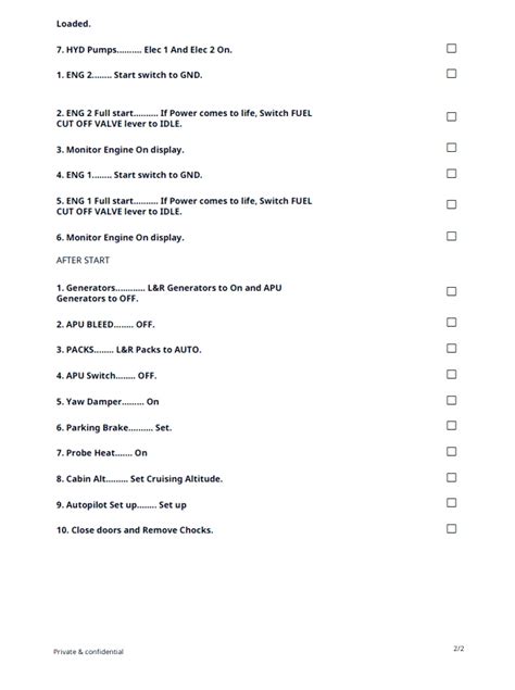 PMDG 737-800 Checklist for Microsoft Flight Simulator | MSFS