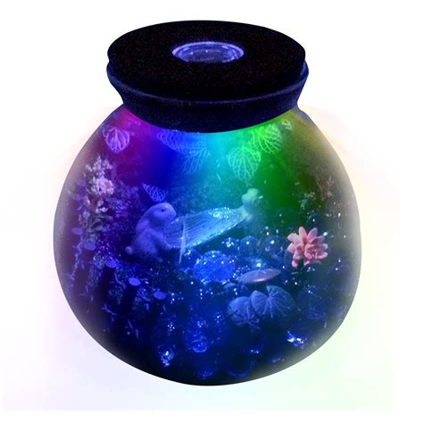 Round Glass Terrarium With Led Lid 5 9inch Funshowcase