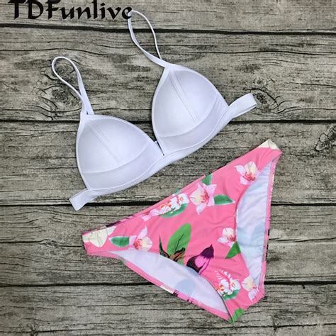 Buy Tdfunlive Bandage Bikini Women Sexy Padded Top Swimsuit Bikinis Sets Push