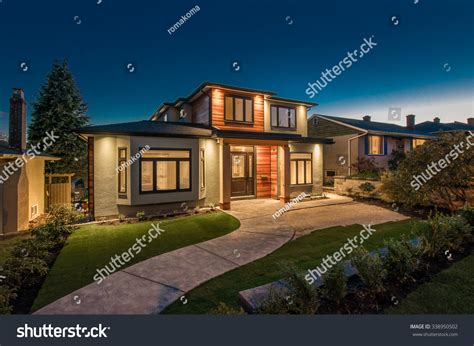 night home exterior images stock  vectors shutterstock