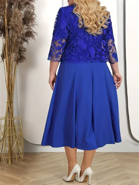 Autumn Cocktail Dress with Lace | Free Shipping!
