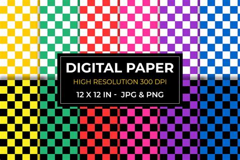 Checkers Digital Paper Graphic by medelwardiCreative Fabrica