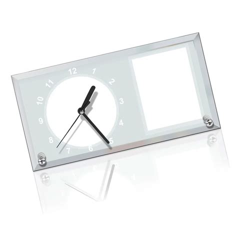 Cristal Sublimable Modelo Reloj Con Imagen Borde Espejo 30x16 Cm Modelo