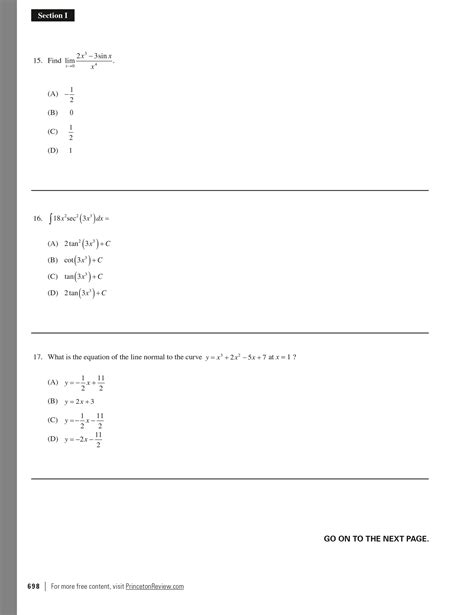 Extended Ebook Content For Cracking The Ap Calculus Ab Exam