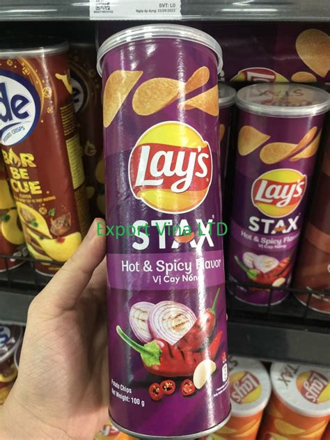 Lay S Stax Hot Spicy Flavor Gr X Cans