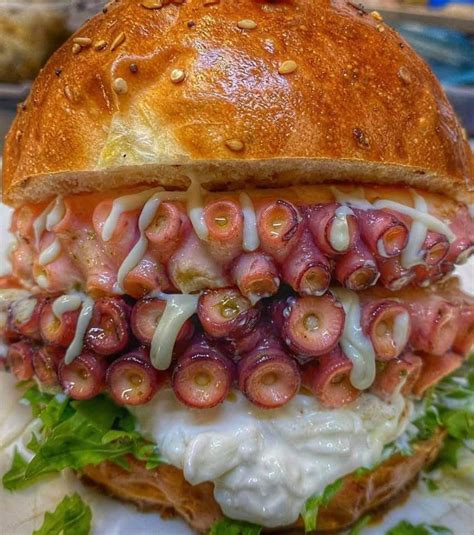 Raw Octopus Burger Rsushiabomination