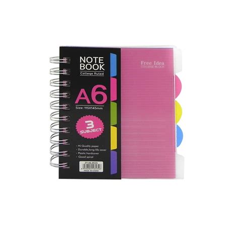 Записная книжка А6, Alingar, гребень, пластиковая обложка, с ...