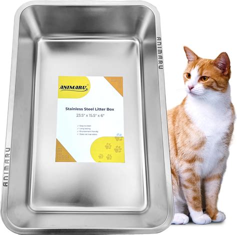 Amazon Stainless Steel Litter Box Large X X Inch