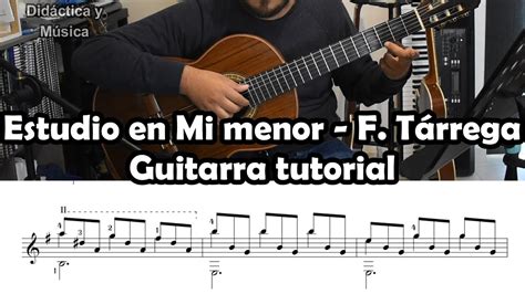 Estudio En Mi Menor Tàrrega Tutorial Guitarra Youtube