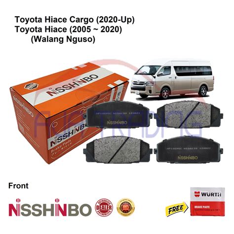 Genuine Nisshinbo Front Brake Pads With Shims For Toyota Hiace