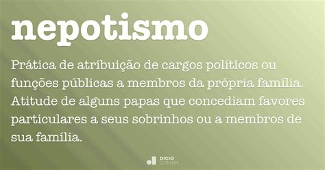 O Que É O Nepotismo - Nepotismo O Que é - BINKEDU