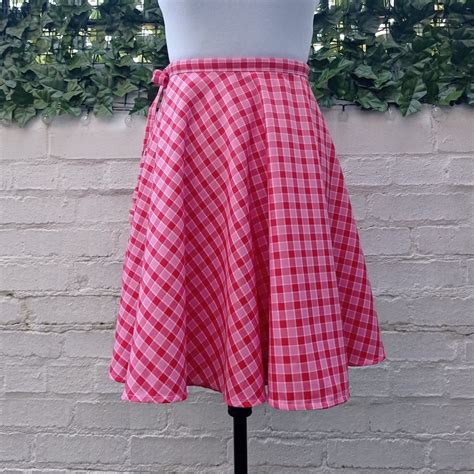 Gingham Circle Skirt Etsy