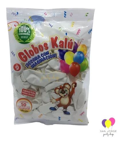 Globos Kalu 9 C 50 Estandar Colores Color Blanco Kalu MercadoLibre