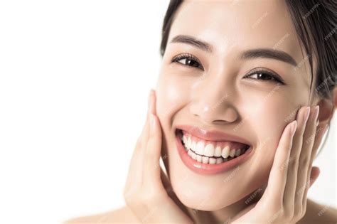 Premium Photo | Asian beauty cosmetic skincare model white background