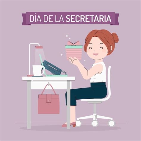 Premium Vector Flat Illustration For Secretary S Day Celebration