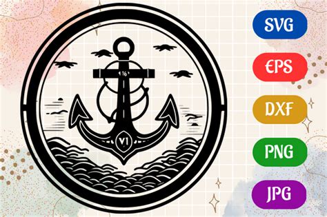 Nautical Black Isolated SVG Icon Graphic By Creative Oasis Creative