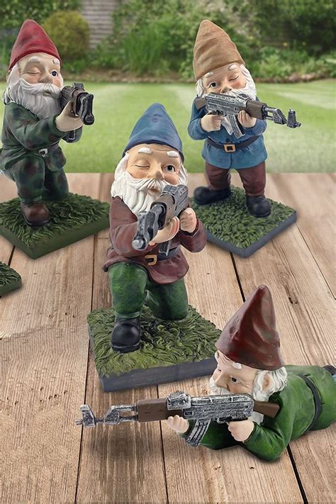 Army Garden Gnomes In 2023 Funny Garden Gnomes Funny Gnomes Funny