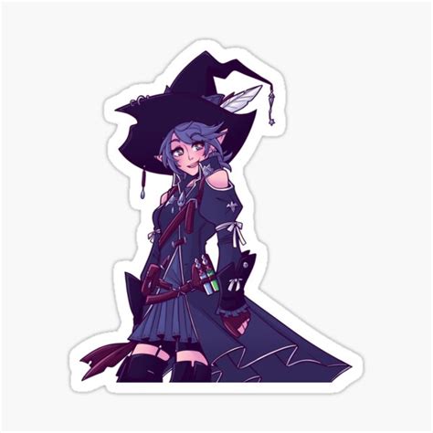 Ffxiv X Kh Black Mage Elezen Aqua Sticker For Sale By Dapandabanda