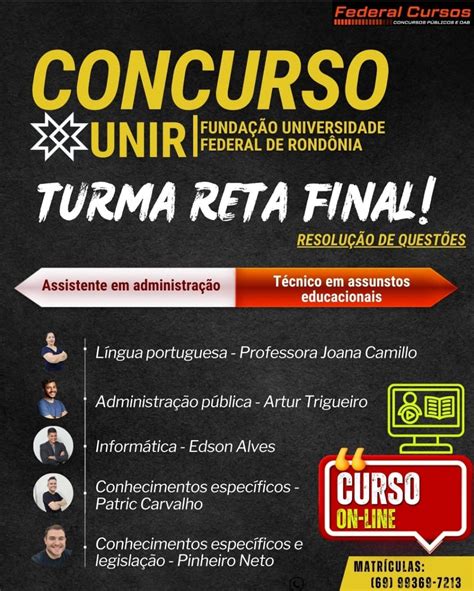 Reta Final Concurso Da Unir Resolu O De Quest Es Turma Pro