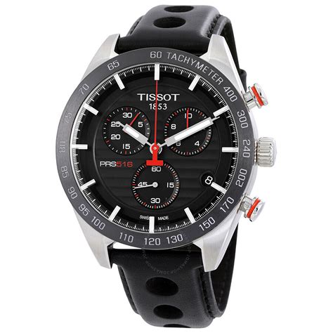 Tissot PRS 516 Chronograph Black Dial Men S Watch T100 417 16 051 00