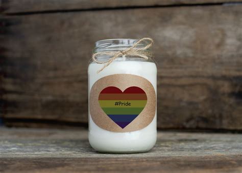 Gay Pride Candle LBGTQ Pride Soy Candle LBGTQ Rainbow Candle Gay Pride Gift Love Is Love