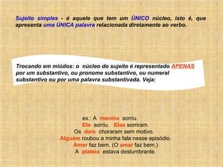 Aula 2 sujeito e predicado 7°ano_1°p | PPT