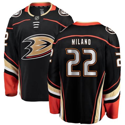 Youth Sonny Milano Anaheim Ducks Fanatics Branded ized Home Jersey ...