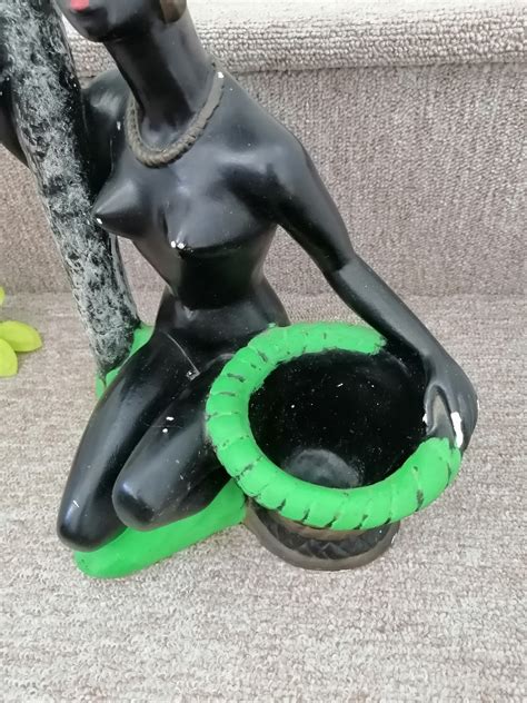 Vintage Black Nude Lady Statue Figurine Planter Retro George Etsy Australia