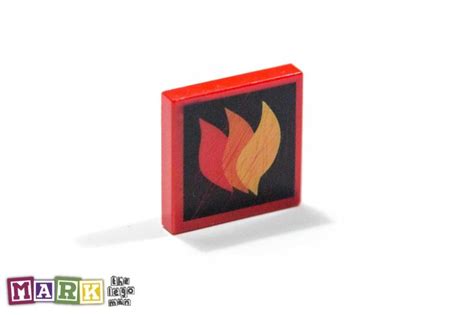Lego 3068 2×2 Rare Fire Pattern Print Flat Tile 306821 Mad About Bricks