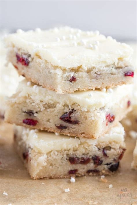 Easy Cranberry White Chocolate Cookie Bars 40 Aprons