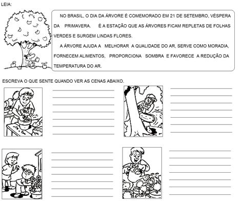 Atividades Dia Da Arvore 4 Ano