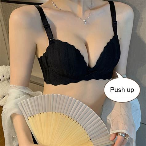 Soutien Sem Costura Peito Pequeno Reunido Push Up Lingerie Roupa Ntima Feminina Bralette Fio