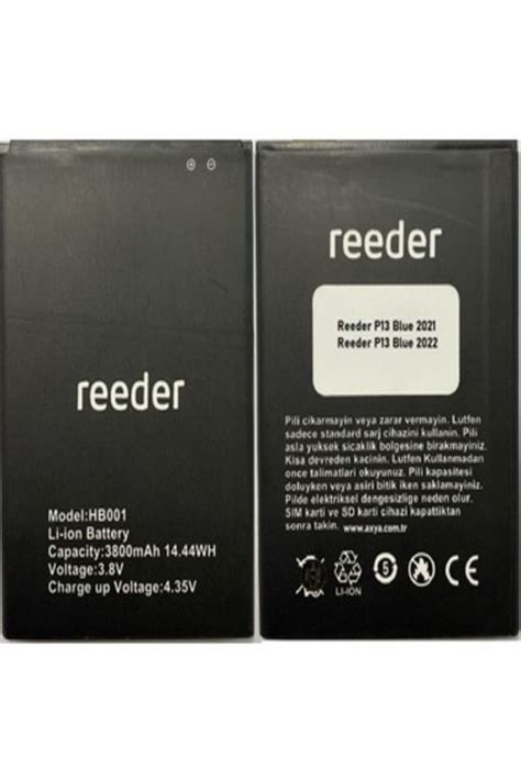 Reeder P13 Blue 2021 2022 Batarya Pil HB001 Fiyatı Yorumları Trendyol