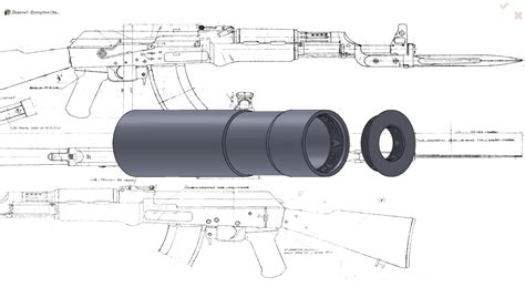 Stl File Zenitco Dtk 4 Silencer M24x15rh 🔫・3d Printable Model To