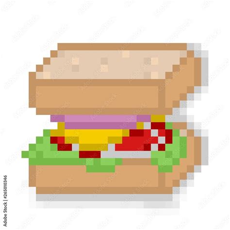 Sandwich Pixel Art Illustration Concept Stock Illustration Adobe Stock