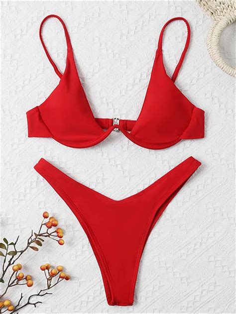 Micro Bikini Sexy De Couleur Unie Micro Bikinis