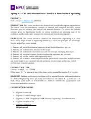 Syllabus - Copy.pdf - Spring 2023 CBE 1002 Introduction to Chemical ...