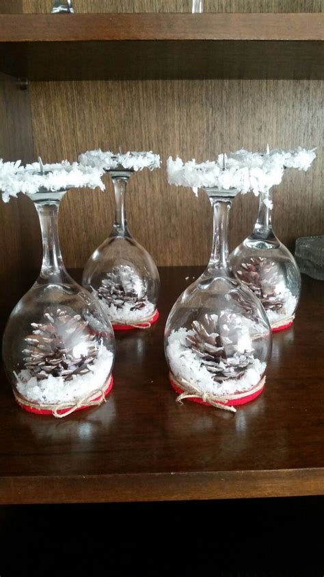 Recycling Old Wine Glasses Christmas Craft DiY Wine Glass