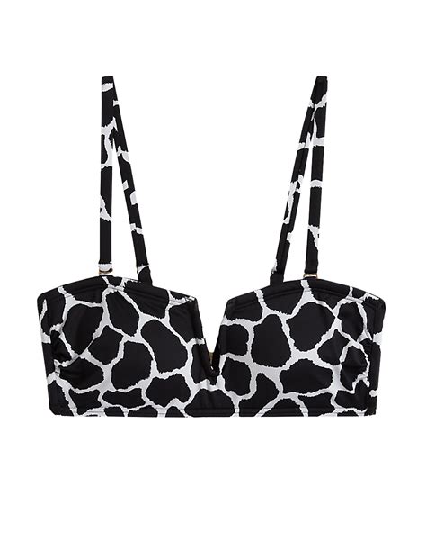 Buy Printed Padded V Neck Bandeau Bikini Top At Marks Spencer