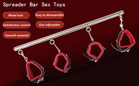 Amazon Spreader Bar Sex Toys Bdsm Bondage Restraints Kit With Leather Handcuffs Ankle Cuffs
