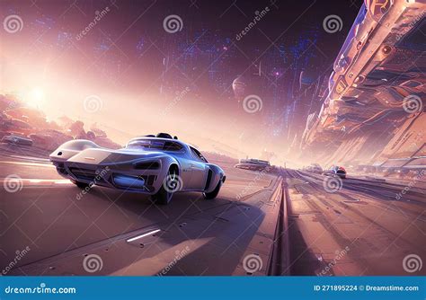 Electric Supercars Futuristic Car Design Modern Sports Car Stock