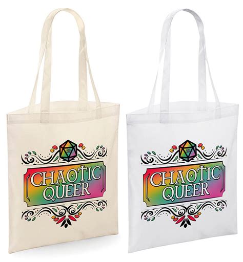RPG Fantasy Character Chaotic Queer Gay LGBTQ Tote Shopper Bag Etsy