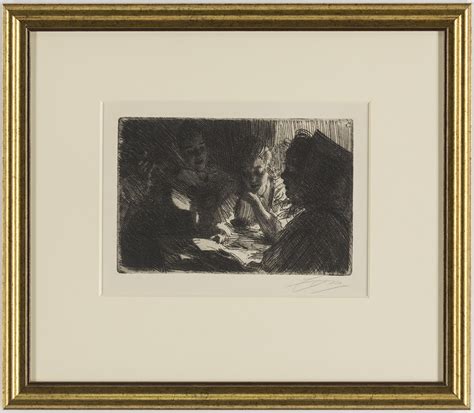 Anders Zorn Etching 1903 Signed Bukowskis