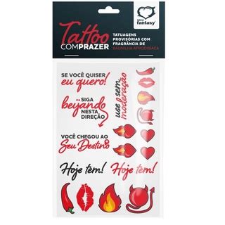 Cartela De Tatuagem Temporária Íntima Depilação sex shop erótico adesivos Sexy Fantasy