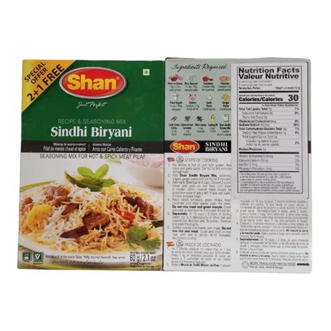 Shan Sindhi Biryani Recipe And Seasoning Mix G Pack Of Walmart