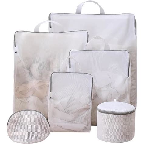 Sacs À Linge En Maille 6 Sacs De Lingerie Sac À Linge Réutilisable Robuste Et Respirant Pour