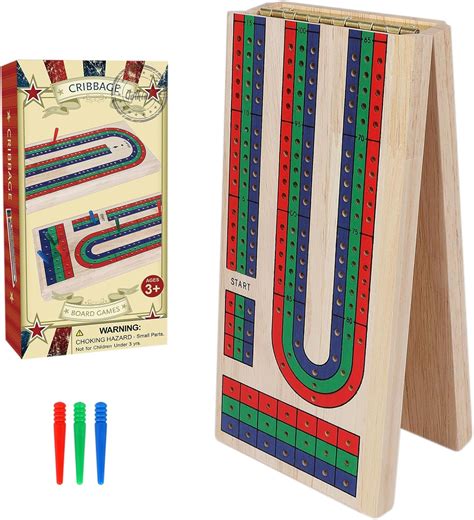Amazon.com: GOTHINK Folding Cribbage Board Game Set, Classic Wooden
