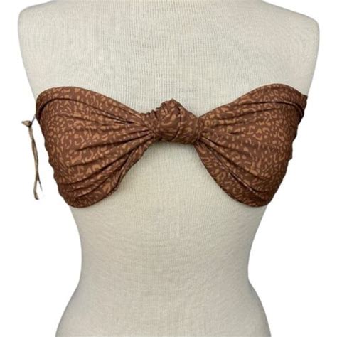 Stone Fox Swim Lele Bikini Top In Wild Cat Print Size XL NWT EBay